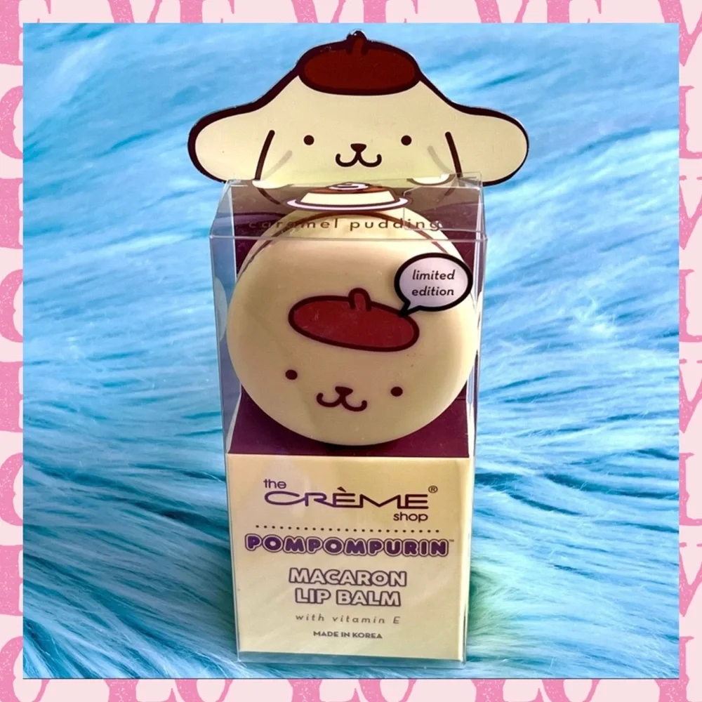Crème Shop x Sanrio Caramel Pudding Pompompurin Macaron Lip Balm Limited Edition